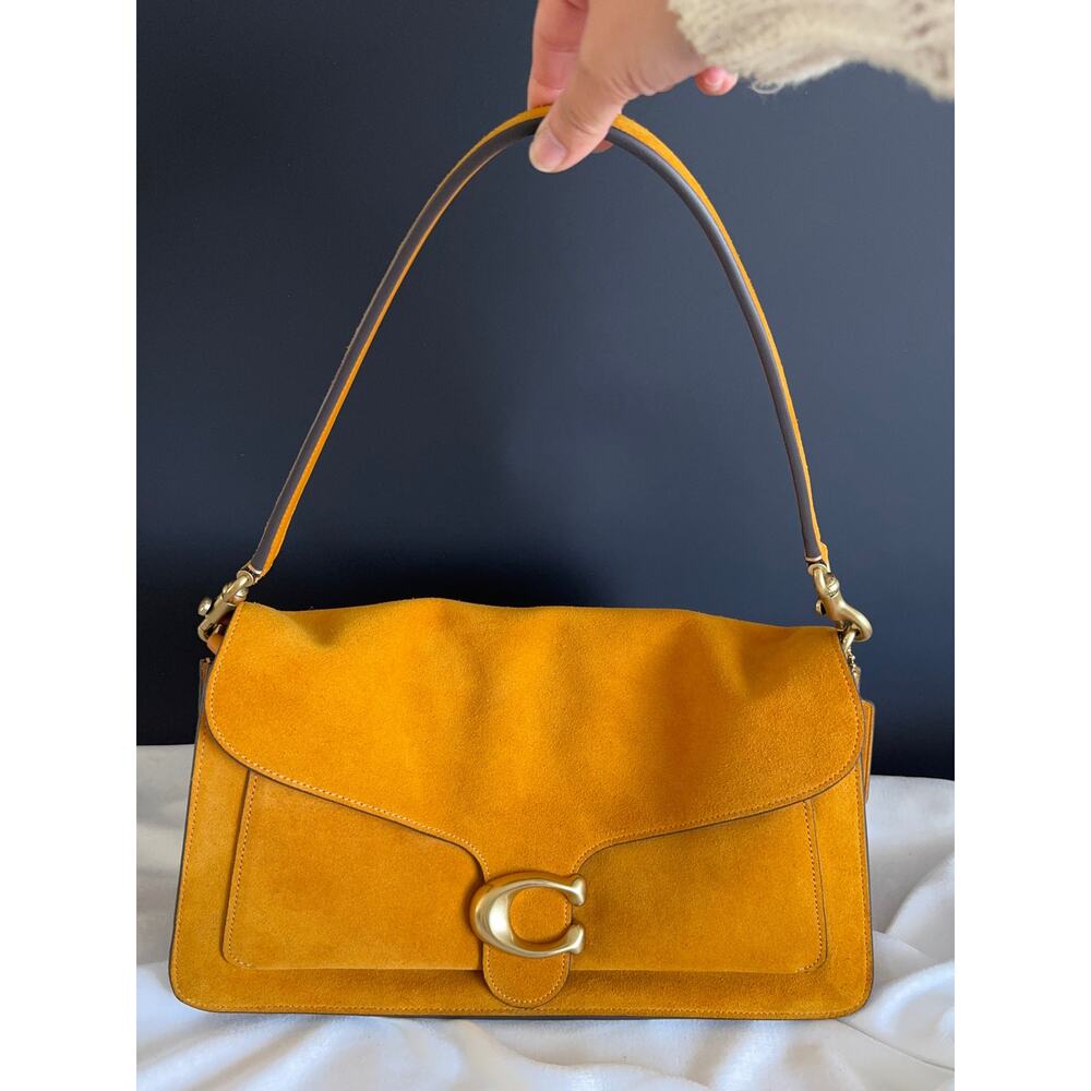 Coach Suede Tabby Shoulder Bag 36 in Orange/Marigold - CEM12 - Picture 1 of 12